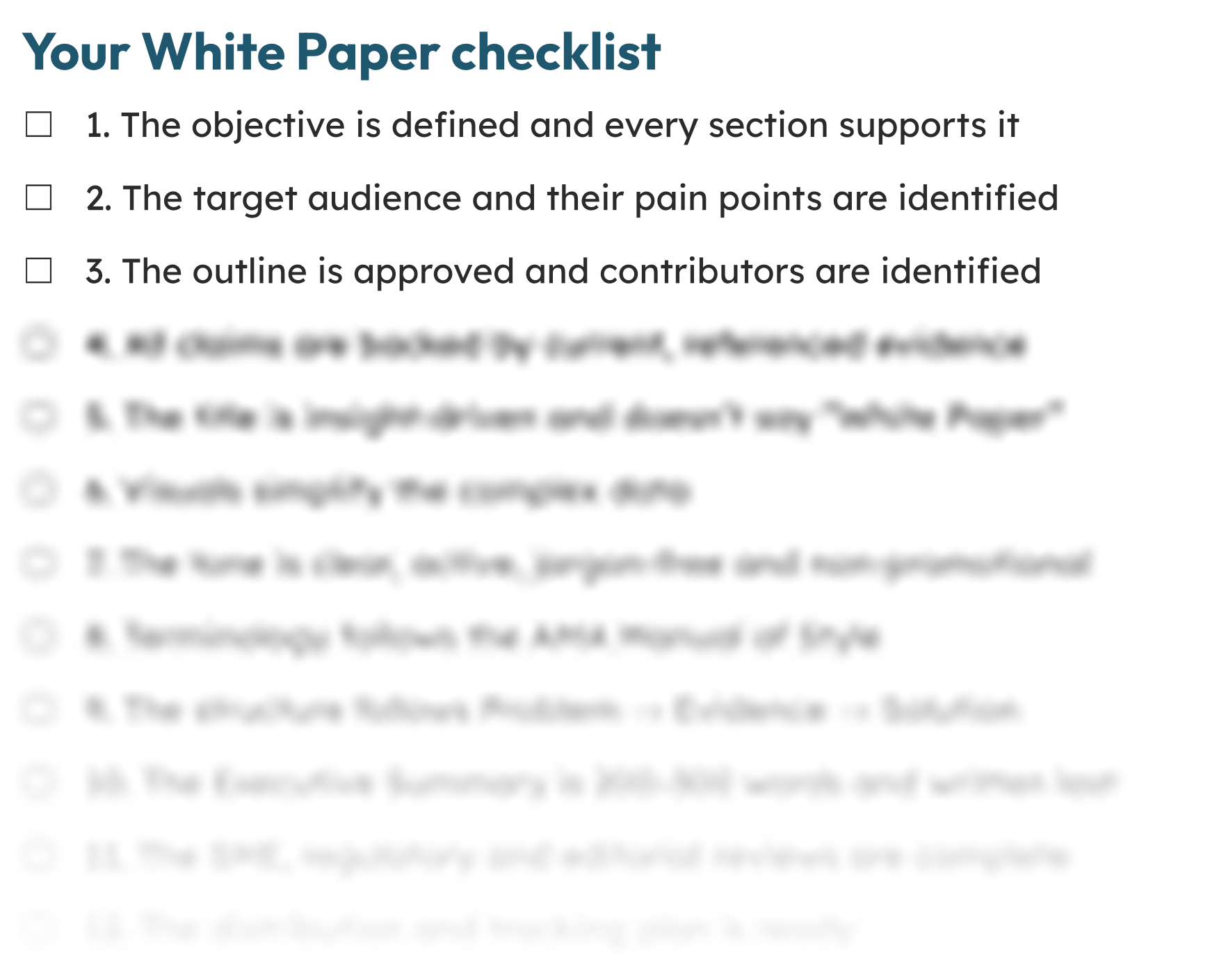 Your White Paper checklist – preview